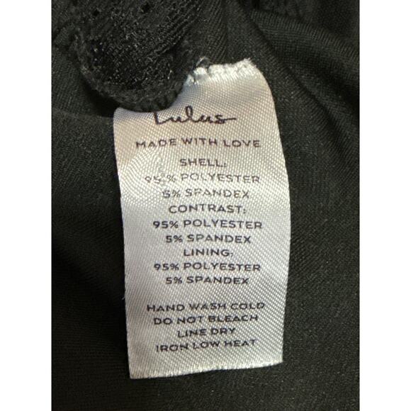 Lulus Black Floral Lace Sleeveless Corset Bustier Cami Camisole Tank Crop Top M - Picture 4 of 4